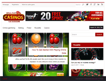 Tablet Screenshot of onlinecasinolesson.com
